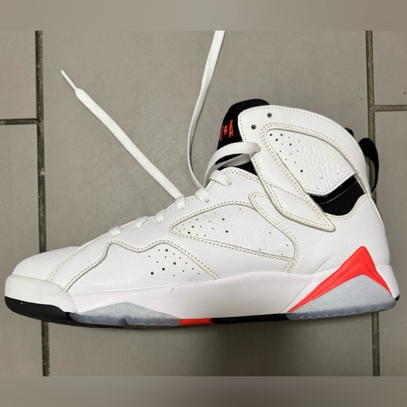 Air Jordan 7 Retro White Infrared Edition High Retro Sneakers Mens - Picture 3 of 10